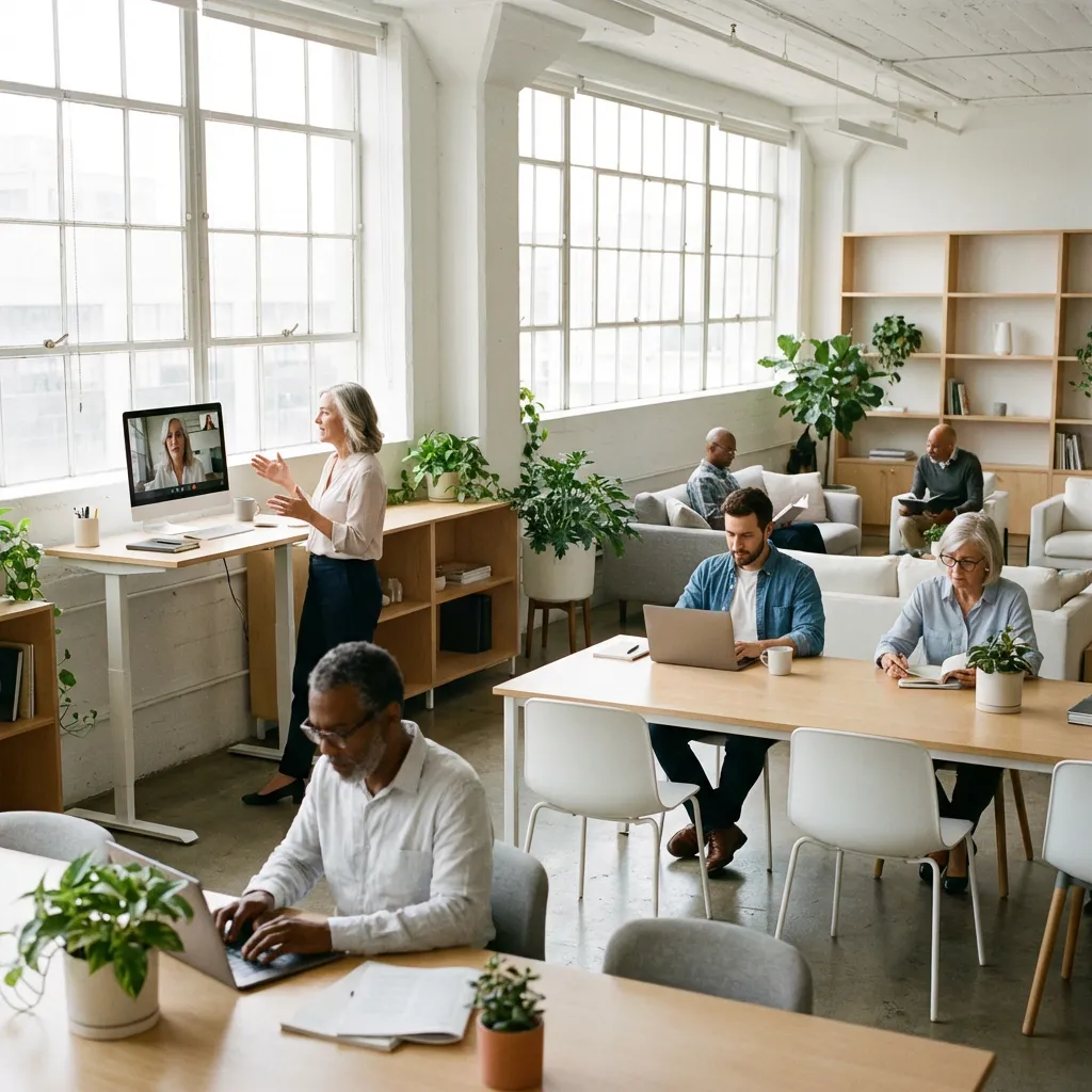 Professional consultants collaborating in a modern office