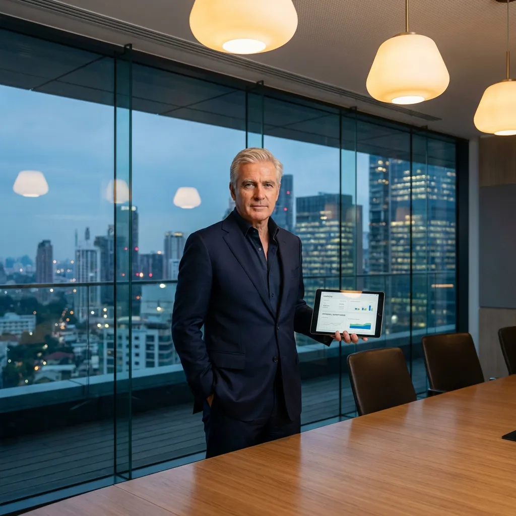 Consultancy manager reviewing timesheet data and utilisation metrics on a modern dashboard